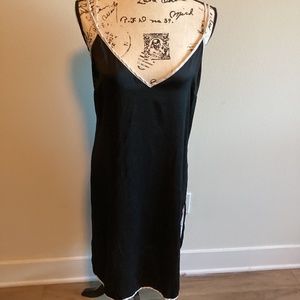 Forever 21 Black Slip Dress w White Edgiing